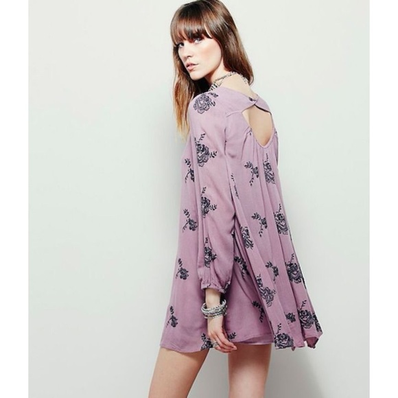 Free People Austin Embroidered Dress in Elderberry - Picture 12 of 12